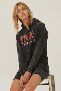 AC/DC Devil Tail Graphic Hoodie Mini Dress - ShopPromesa