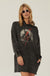 David Bowie Silhouette Graphic Hoodie Mini Dress - ShopPromesa