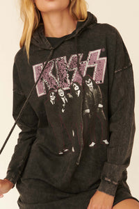 KISS Dressed to Kill Graphic Hoodie Mini Dress - ShopPromesa