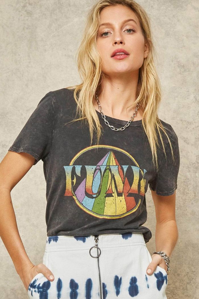 Rainbow Funk Stone-Washed Vintage Graphic Tee - ShopPromesa