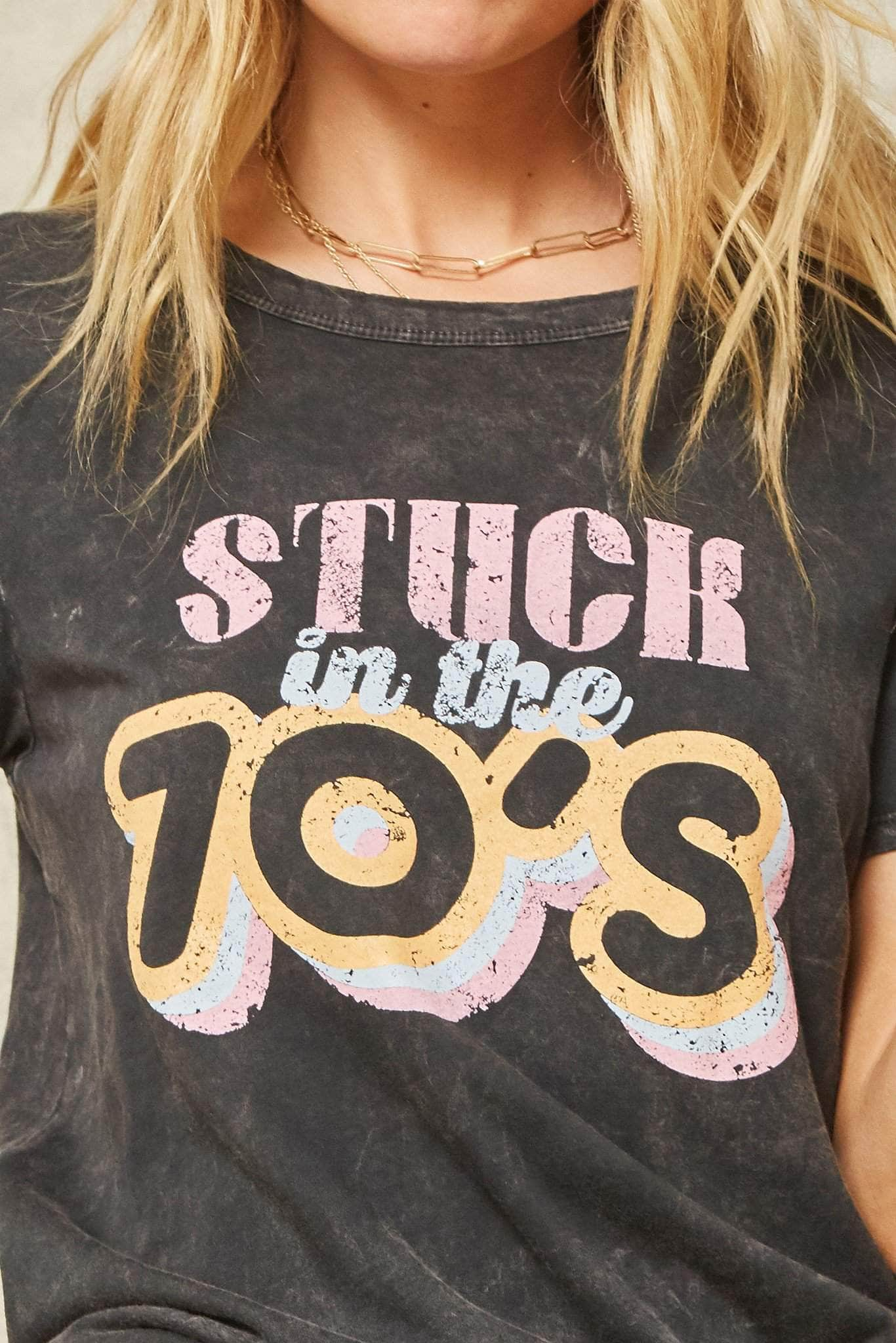 Stuck in the 70s Stone-Washed Vintage Graphic Tee - ShopPromesa