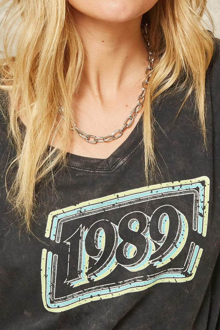 1989 Stone-Washed Vintage Graphic Tee - ShopPromesa