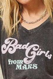 Bad Girls from Mars Stone-Washed Graphic Tee - ShopPromesa