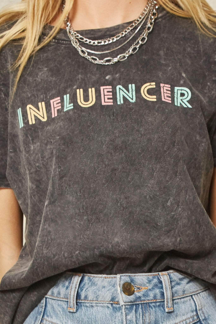 Influencer Stone-Washed Vintage Graphic Tee - ShopPromesa