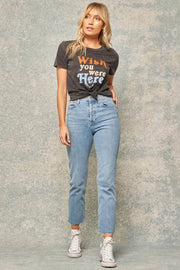 Wish You Were Here Vintage Washed Graphic Tee - ShopPromesa
