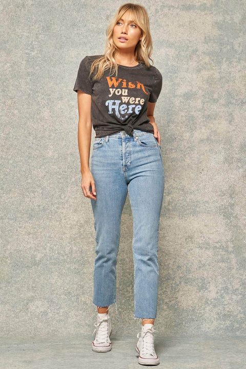 Wish You Were Here Vintage Washed Graphic Tee - ShopPromesa