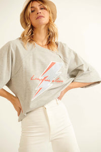 Leave Me Alone Three-Quarter Sleeve Graphic Sweatshirt - ShopPromesa