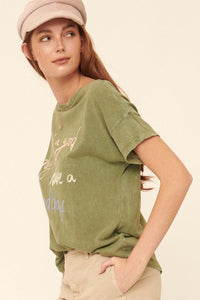 Good Day Vintage-Wash Graphic Tee - ShopPromesa