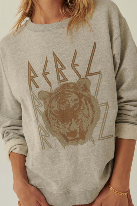 Rebel Tiger Vintage-Print Graphic Sweatshirt - ShopPromesa