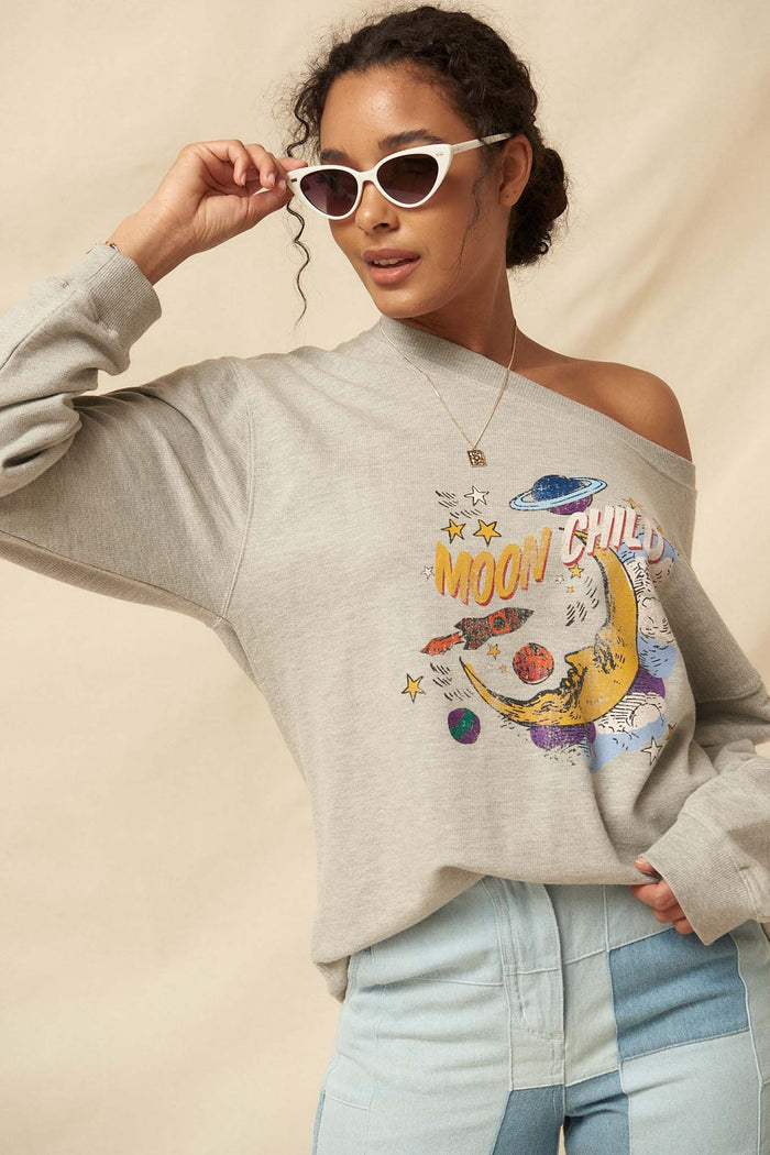 Moon Child Vintage Graphic Sweatshirt - ShopPromesa