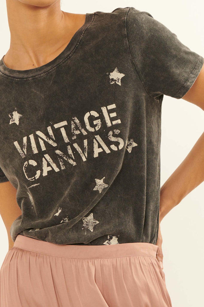 Vintage Canvas Mineral-Wash Graphic Tee - ShopPromesa