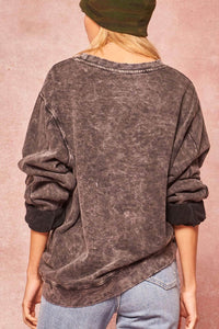 Rock Steady Distressed Stone-Washed Sweatshirt - ShopPromesa