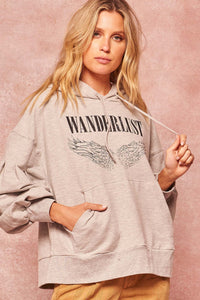 Wanderlust Angel Graphic Kangaroo Hoodie - ShopPromesa