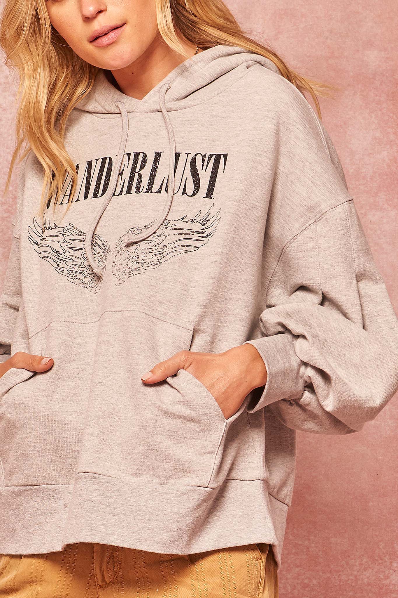 Wanderlust Angel Graphic Kangaroo Hoodie - ShopPromesa