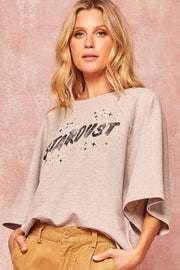 Stardust Wide-Sleeve Graphic Sweatshirt - ShopPromesa