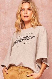 Stardust Wide-Sleeve Graphic Sweatshirt - ShopPromesa