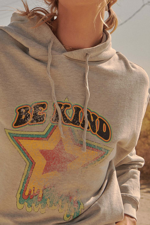 Be Kind Garment-Dyed Vintage Graphic Hoodie - ShopPromesa