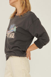 Bon Voyage Garment-Dyed Graphic Sweatshirt - ShopPromesa