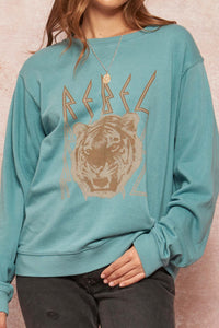 Rebel Tiger Vintage Graphic Sweatshirt - ShopPromesa