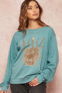 Rebel Tiger Vintage Graphic Sweatshirt - ShopPromesa