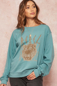 Rebel Tiger Vintage Graphic Sweatshirt - ShopPromesa