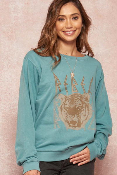 Rebel Tiger Vintage Graphic Sweatshirt - ShopPromesa