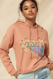 Vintage Stars Garment-Dyed Graphic Hoodie - ShopPromesa