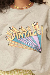 Vintage Stars French Terry Graphic Sweatshirt - ShopPromesa