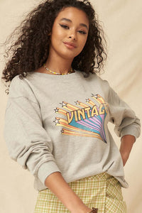 Vintage Stars French Terry Graphic Sweatshirt - ShopPromesa