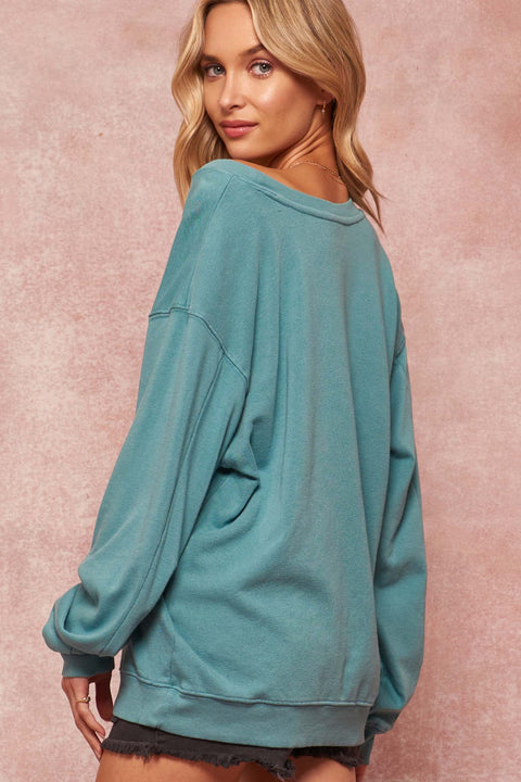 RARR Leopard Garment-Dyed Graphic Sweatshirt - ShopPromesa