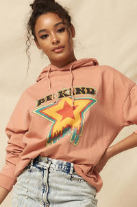 Be Kind Garment-Dyed Graphic Hoodie - ShopPromesa