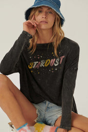 Stardust Vintage-Washed Long-Sleeve Graphic Tee - ShopPromesa