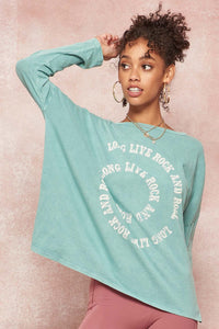 Rock & Roll Vintage Long-Sleeve Graphic Tee - ShopPromesa