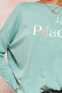 Just Peachy Vintage Long-Sleeve Graphic Tee - ShopPromesa