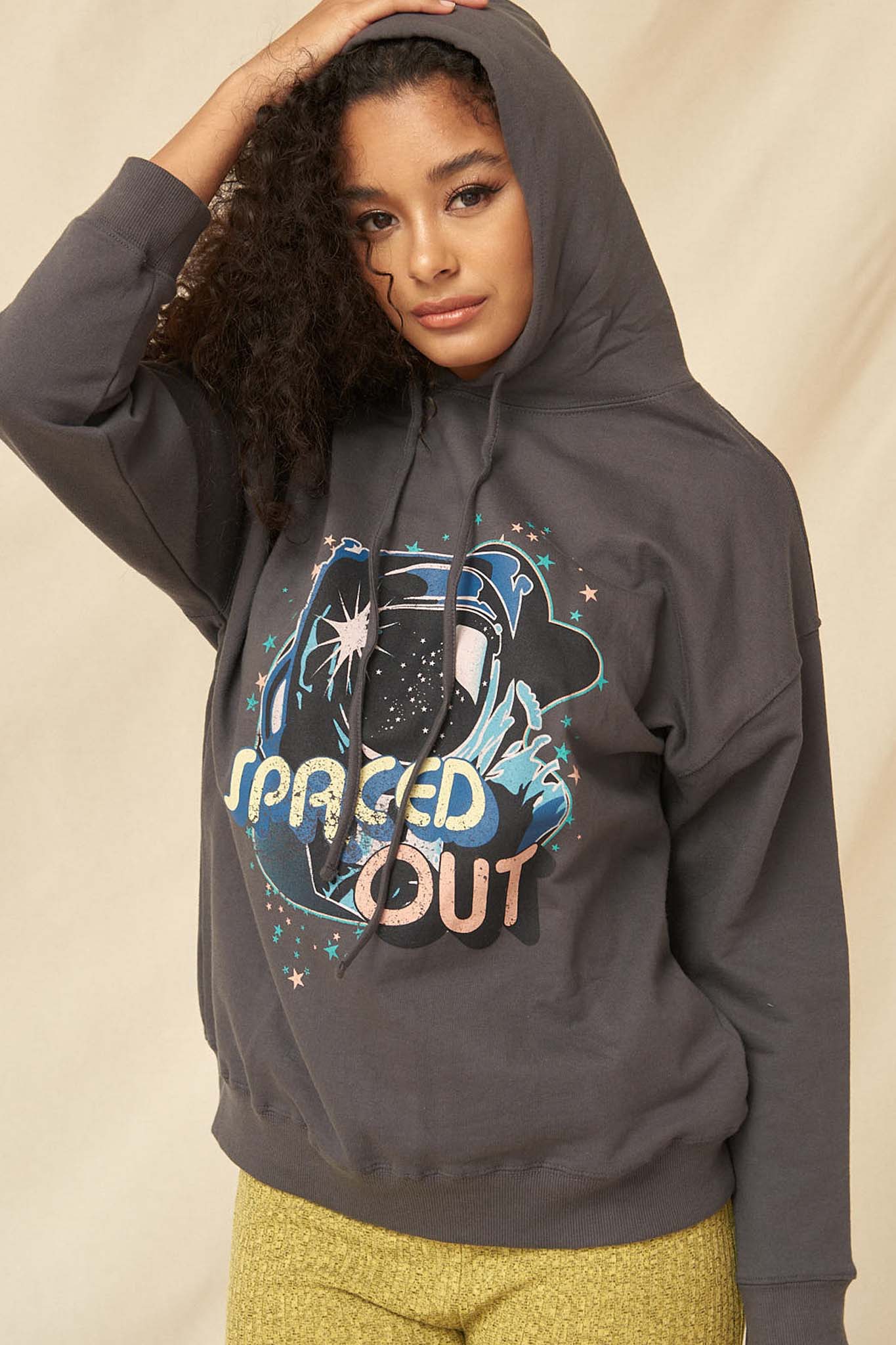 Spaced Out Garment-Dyed Vintage Graphic Hoodie - ShopPromesa