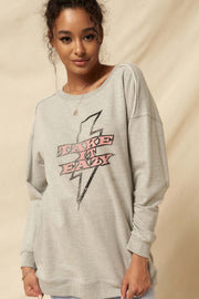 Take It Eazy Vintage Graphic Tunic Sweatshirt - ShopPromesa