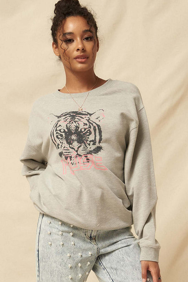 Tiger Muse Vintage Graphic Sweatshirt - ShopPromesa