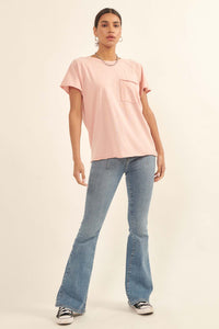 Joy Ride Vintage-Washed Oversize Pocket Tee - ShopPromesa