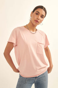 Joy Ride Vintage-Washed Oversize Pocket Tee - ShopPromesa