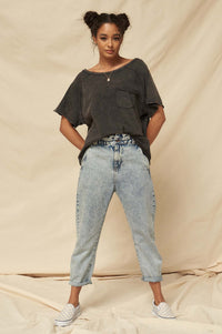 Joy Ride Vintage-Washed Oversize Pocket Tee - ShopPromesa