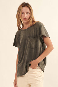 Joy Ride Vintage-Washed Oversize Pocket Tee - ShopPromesa