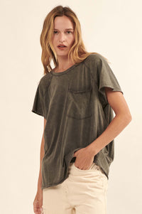 Joy Ride Vintage-Washed Oversize Pocket Tee - ShopPromesa