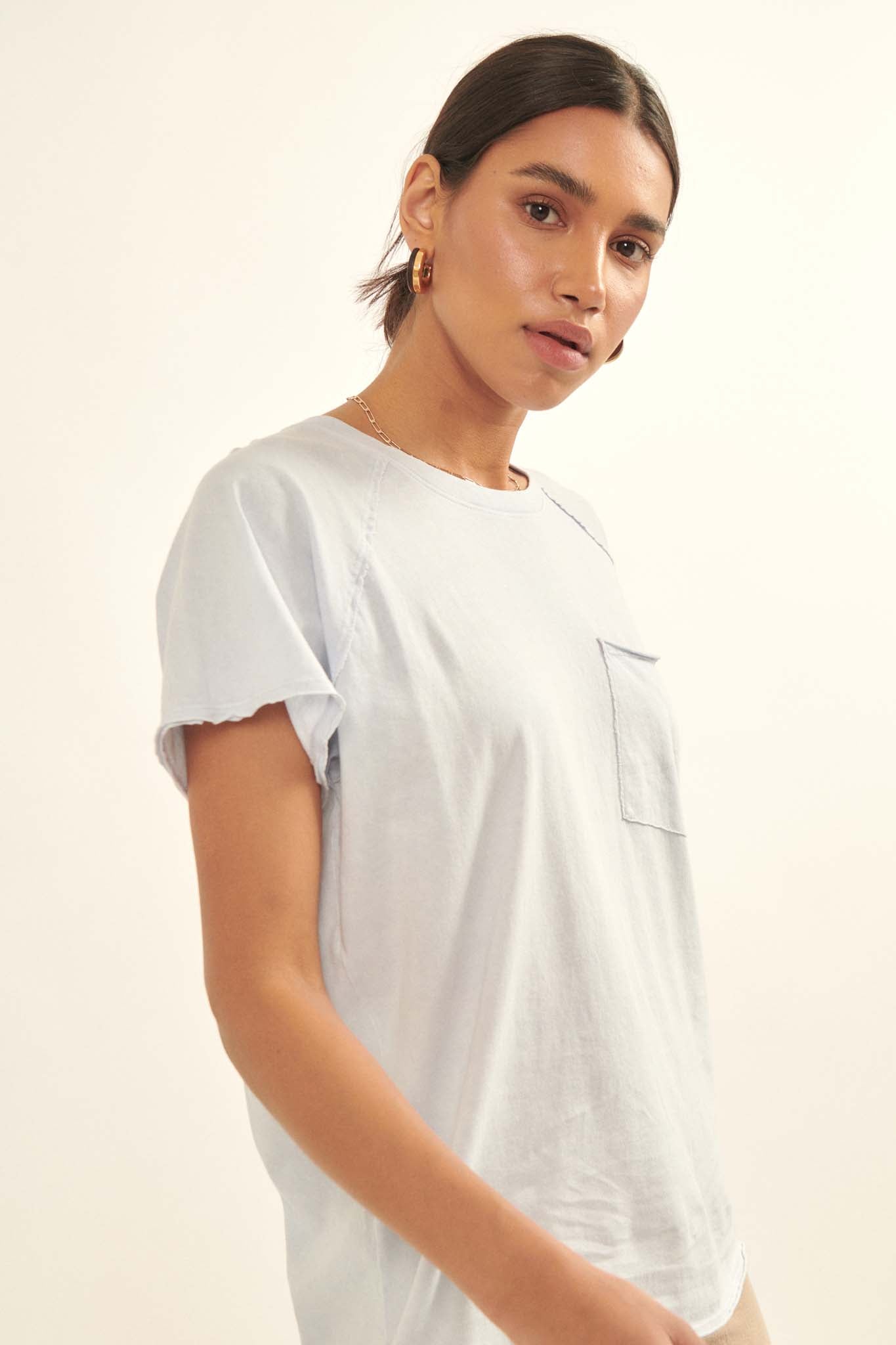 Joy Ride Vintage-Washed Oversize Pocket Tee - ShopPromesa