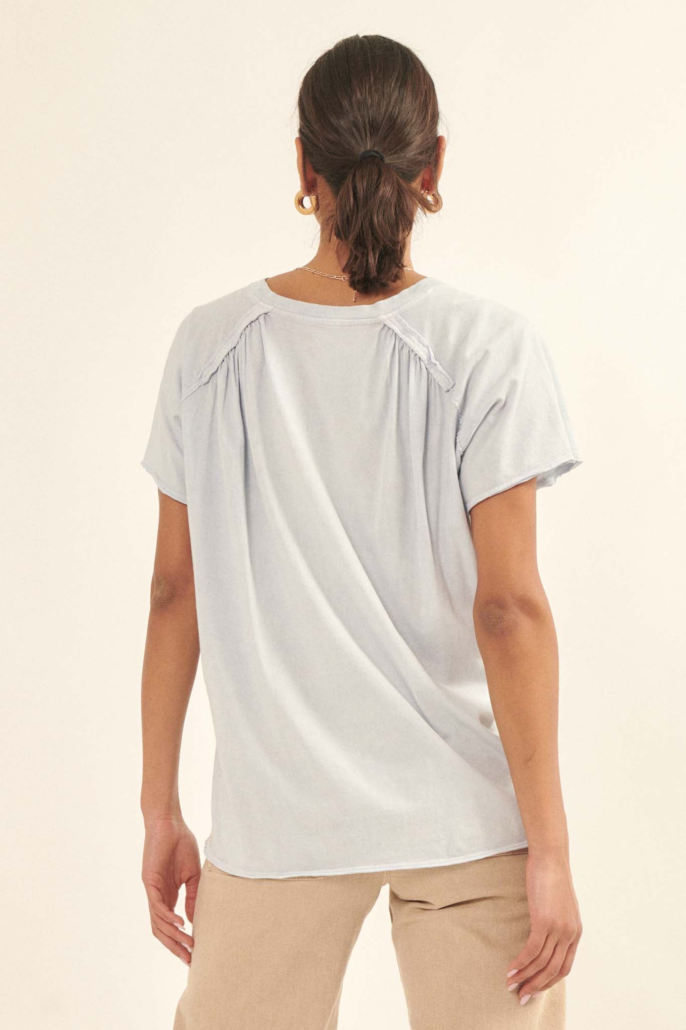 Joy Ride Vintage-Washed Oversize Pocket Tee - ShopPromesa