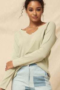 Fun Fest Vintage Split-Neck Thermal Waffle Top - ShopPromesa