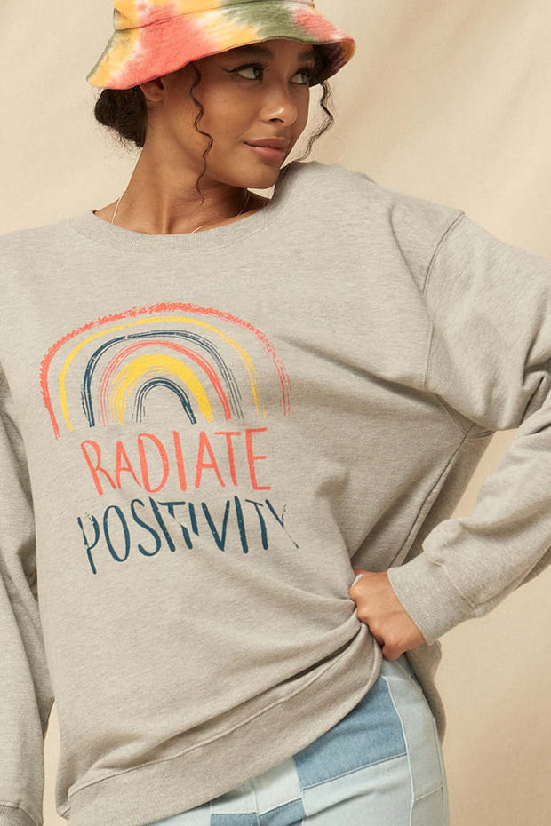 Radiate Positivity Vintage Graphic Sweatshirt - ShopPromesa