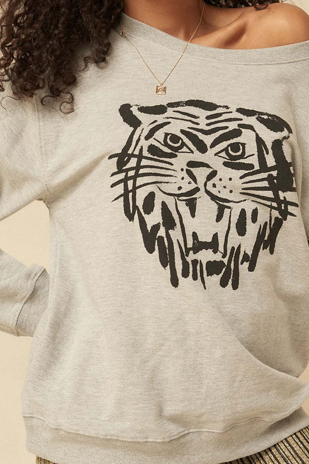 Wild Tiger Vintage Graphic Sweatshirt - ShopPromesa