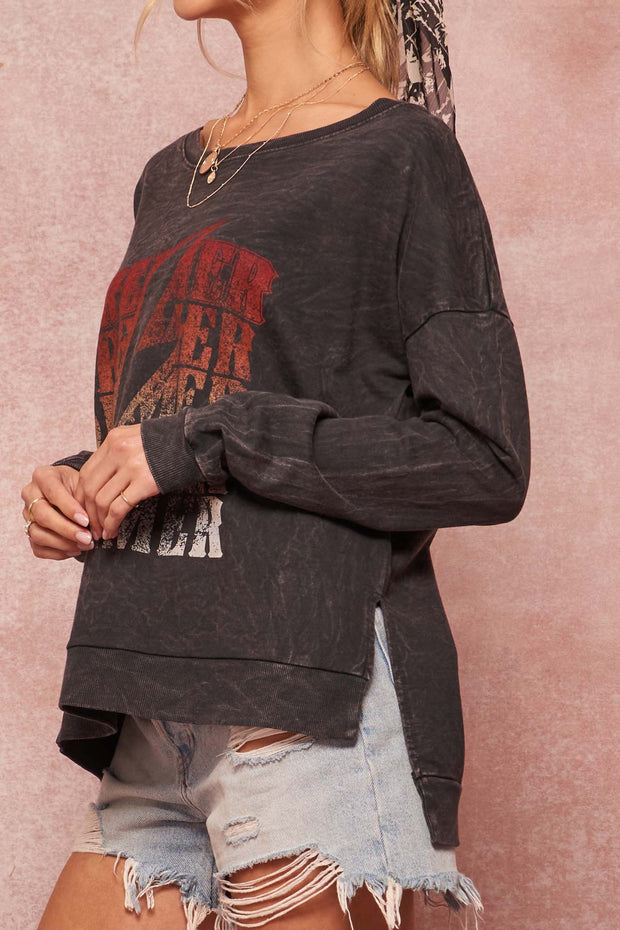 Dreamer Vintage-Washed Graphic Sweatshirt - ShopPromesa