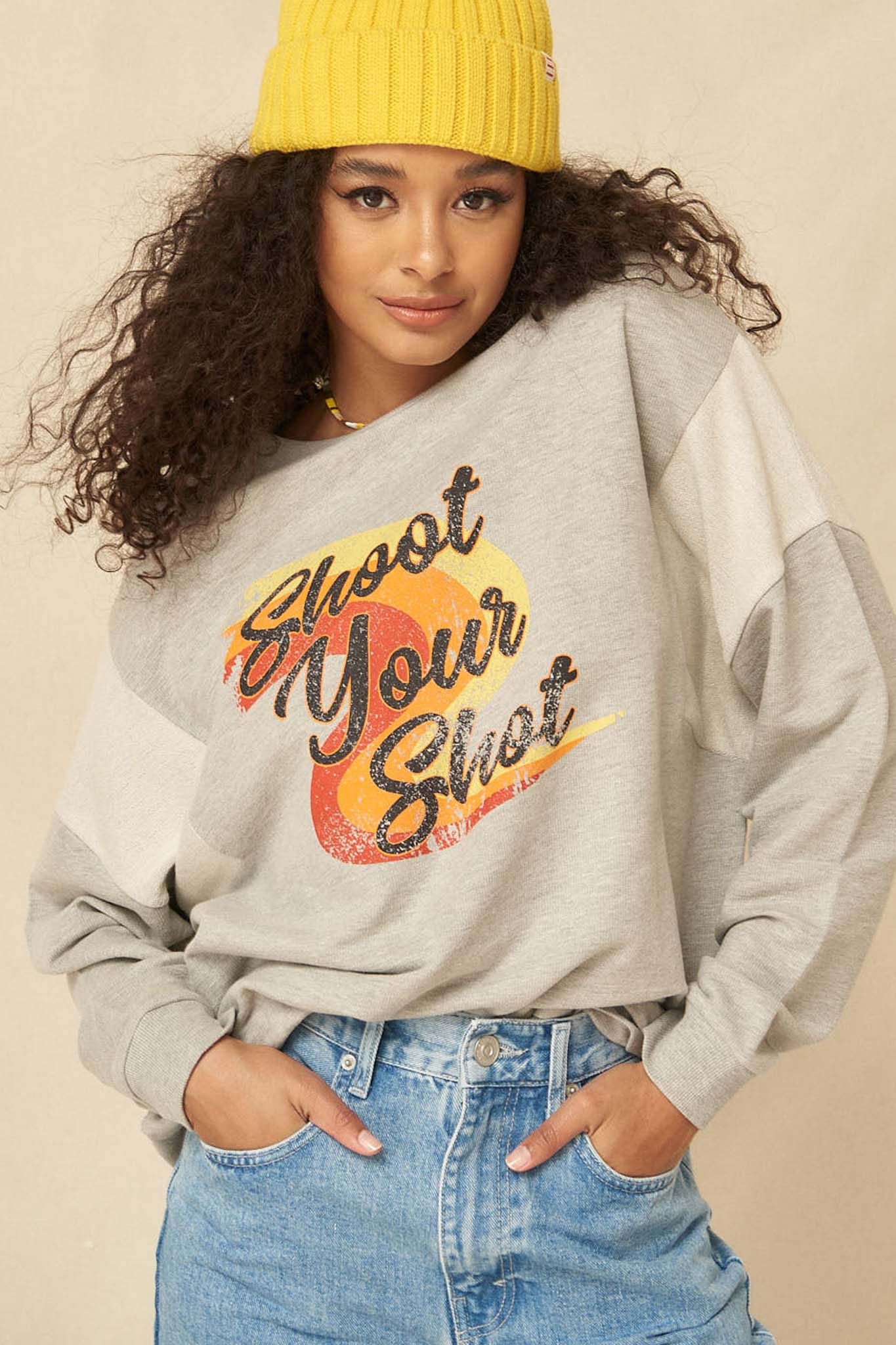 Shoot Your Shot Vintage Graphic Sweatshirt - ShopPromesa