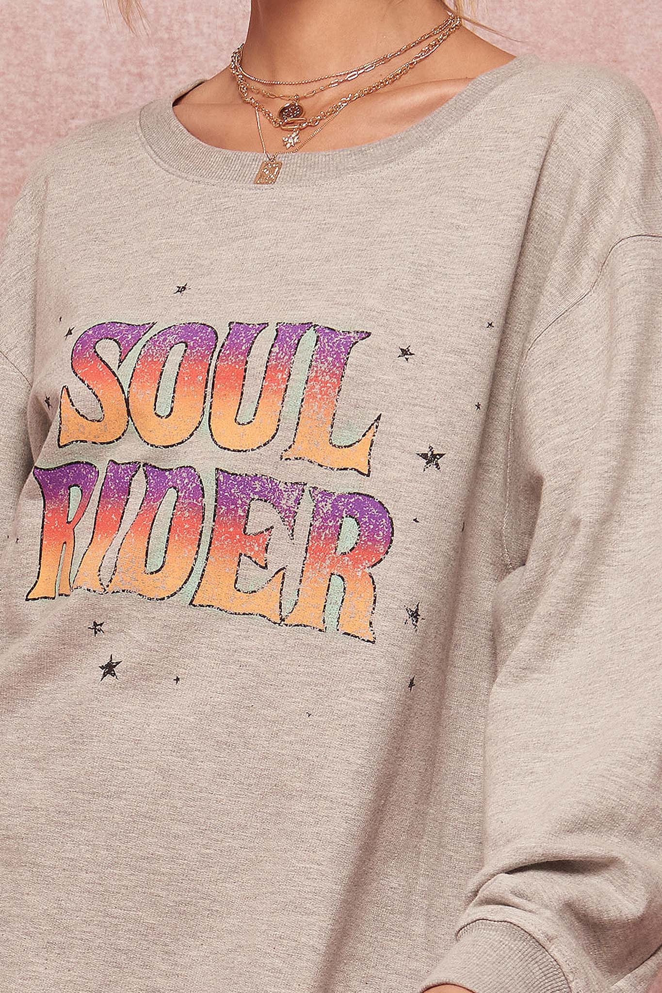 Soul Rider Vintage Graphic Tunic Sweatshirt - ShopPromesa